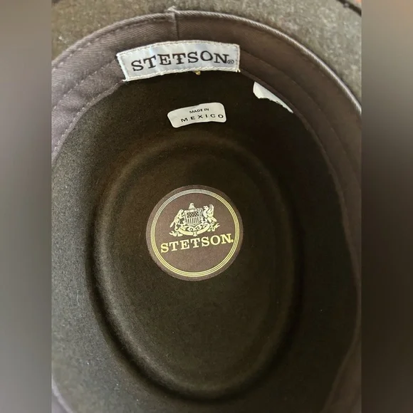 Stetson Cranston Pork Pie Men's Hat in Chocolate Wool Felt Size Medium - Picture 6 of 7